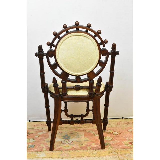 George Hunzinger George Hunzinger Chair Late 19th Century Hunzinger Walnut Side Chair, Outstanding Museum Quality For Sale - Image 4 of 11