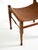 Brown Vintage Safari Stool with Teak Frame and Saddle Leather, 1990s For Sale - Image 8 of 18