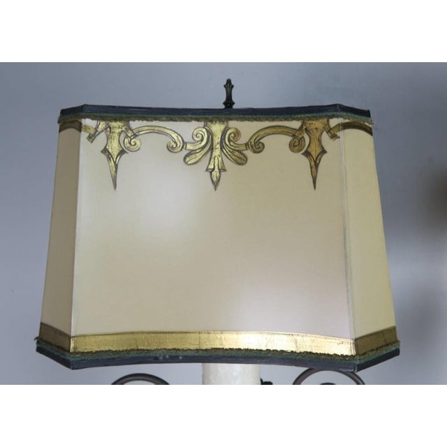 Neoclassical Style Carved Urn Lamps With Parchment Shades, a Pair For Sale - Image 4 of 8