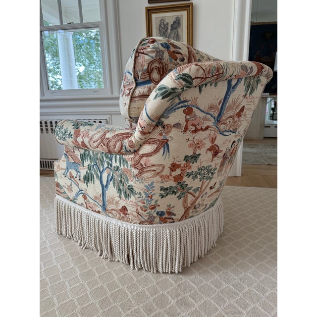 Pair of Century Furniture Swivel Chairs For Sale In New York - Image 6 of 10