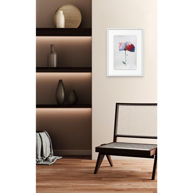 Wood Cy Twombly Inspired High-End Framed Organic Modern Original Floral Painting by Diane Grant / Contemporary Herbarium For Sale - Image 7 of 7