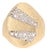 0.35 Carat Diamond 14 Karat Yellow Gold Cocktail Ring, Size 7 For Sale