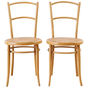 J. And J. Kohn Austrian Bentwood and Cane Chairs - a Pair