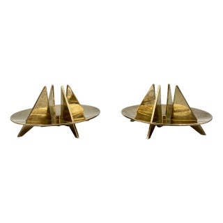 Model No. 20 Candleholders by Pierre Forsell for Skultuna, Sweden, 1960s, Set of 2 For Sale