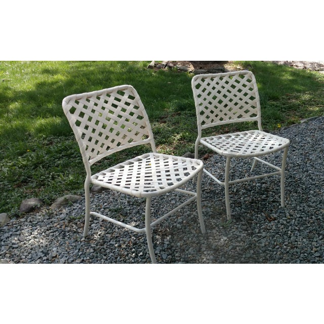 Tropitone 70s Style of Brown and Jordan Cross Strap Patio Chairs Set