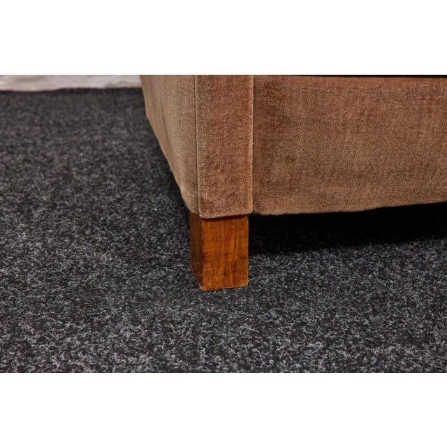 Vintage Danish Model 1518 Lounge Chair in Sand Beige Mohair Velvet from Fritz Hansen, 1940s For Sale - Image 17 of 18