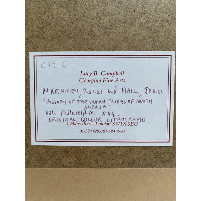 The McKenney & Hall Pl. 67, Chittee Yoholo Indigenous American Color Lithograph 1838 Framed For Sale - Image 10 of 11