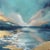 Gentle Shores - Original Abstract Seascape Painting on Canvas With Gold Leaf by Charlotte Elizabeth For Sale - Image 4 of 10