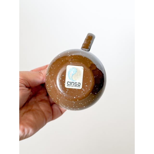 Vintage Brown Splatter Enamelware Creamer Pitcher For Sale In Dallas - Image 6 of 6