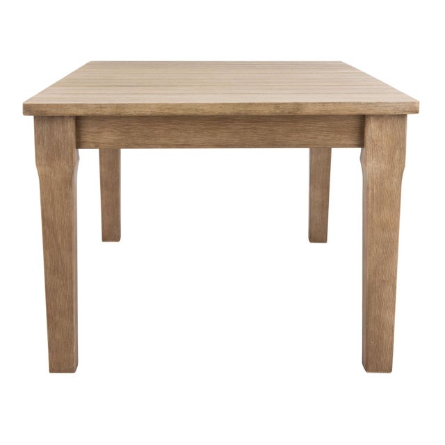 Beige Martinique Wood Patio Coffee Table, Natural For Sale - Image 8 of 10