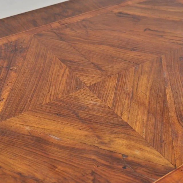 Neoclassical Desk Table in Veneer and Walnut For Sale - Image 3 of 9