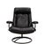 1980s Vintage Ekornes Stressless Black Leather Recliner & Ottoman Made in Norway For Sale - Image 9 of 16