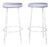 Lilac Faux Bamboo Bar Stools With Powder Coated Frames For Sale