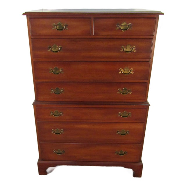 Henkel Harris Solid Cherry Chest of Drawers For Sale