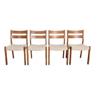 Mid-Century Danish Teak Chairs from EMC Mobler, Set of 4 For Sale