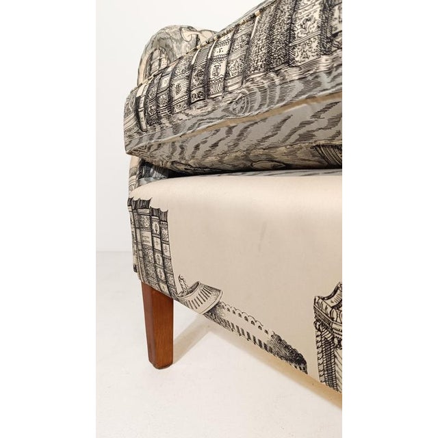 1990s English Style Armchair with Fabric by Fornasetti, 1990s For Sale - Image 5 of 18