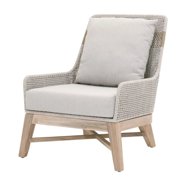 Tapestry Teak & Rope Outdoor Club Chair For Sale - Image 4 of 12