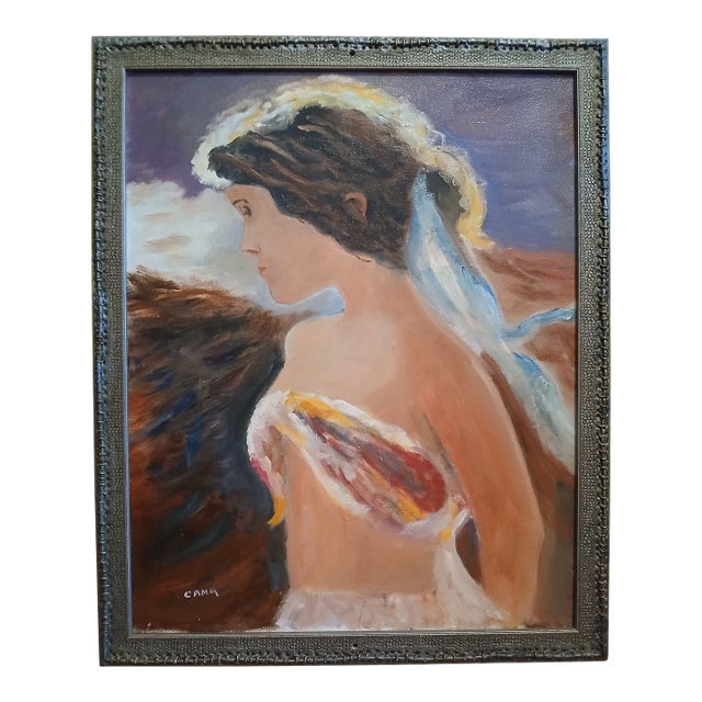 Framed Oil Painting on Canvas For Sale
