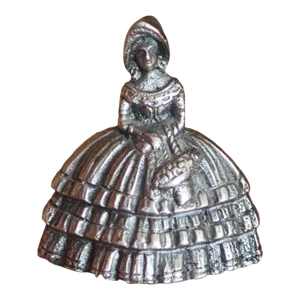 Antique Victorian Southern Belle Dinner Bell Stone Clapper