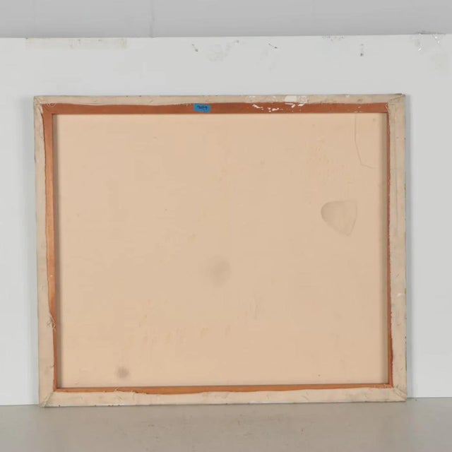 1970s Mid 20th Century Original Modern Abstract Figurative Nude Olive Green Acrylic Painting by Don Stacy For Sale - Image 5 of 9