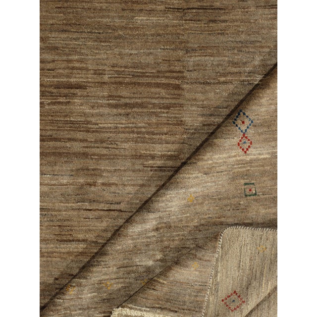 Vintage Hand-Knotted Persian Gabbeh Rug 9'8" X 13'6" For Sale In Washington DC - Image 6 of 6
