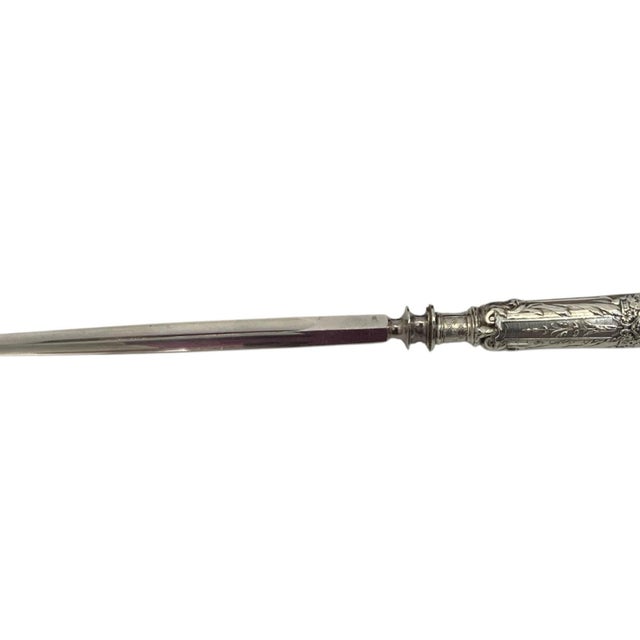 Antique Reed & Barton Renaissance Silverplate 3-Piece Roast Carving Set in Original Klune & Floberg Case Usa C. 1890–1910 For Sale In Palm Springs - Image 6 of 12