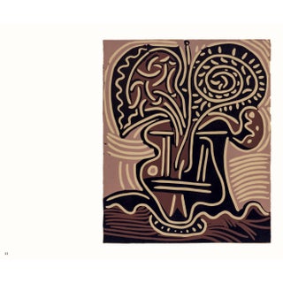 1962 Pablo Picasso Linocut Engraving "Flower Vase" For Sale