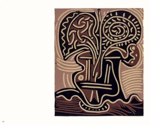 1962 Pablo Picasso Linocut Engraving "Flower Vase"