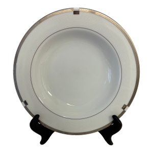 Mikasa Imperial Platinum Fine China Soup Bowls, Set of 6 – Minimalist Platinum Banded Dinnerware