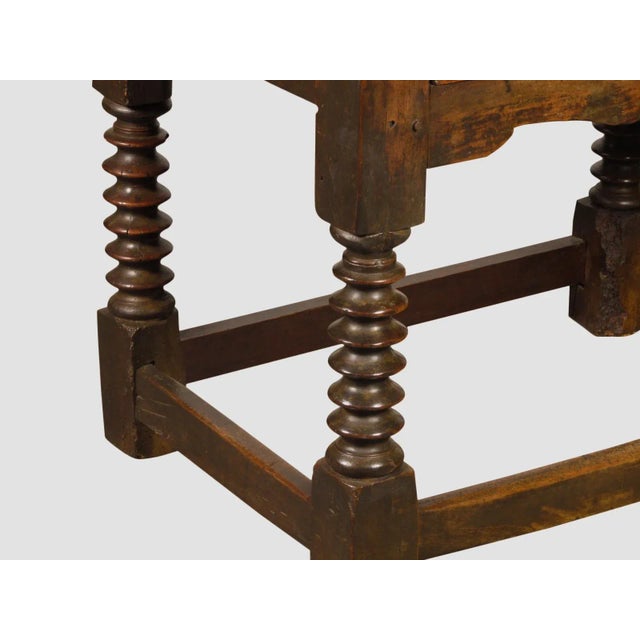 Brown 17th-C. Spanish Baroque Side Table For Sale - Image 8 of 12