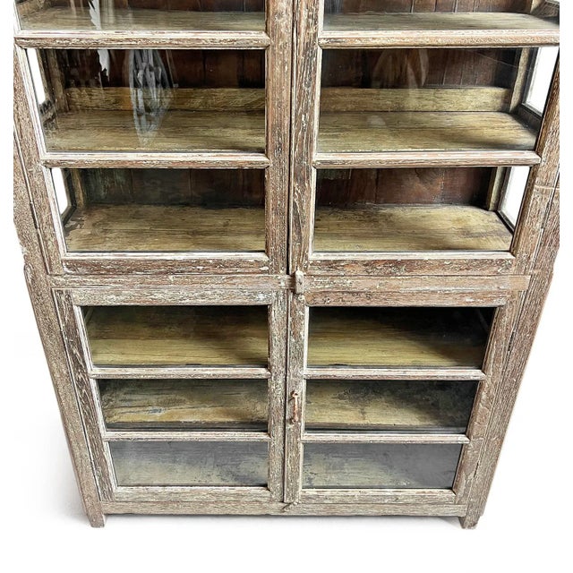 Mid 20th Century Mid 20th Century Vintage Colonial Narrow Vitrine Cabinet For Sale - Image 5 of 8