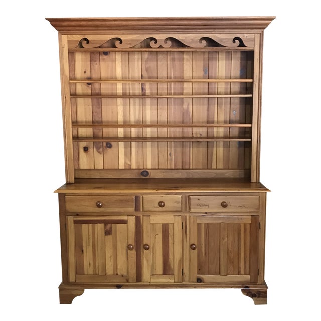 Ethan Allen Pine Farmhouse Open Hutch Chairish