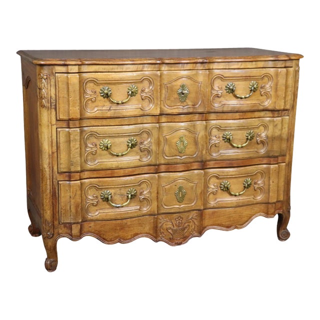 Fine Quality Auffray Attributed Country French Commode With Italian Paper Lining For Sale