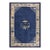 1900s Solid Open Blue Field Antique Chinese Floral Medallion Pattern Peking Rug For Sale