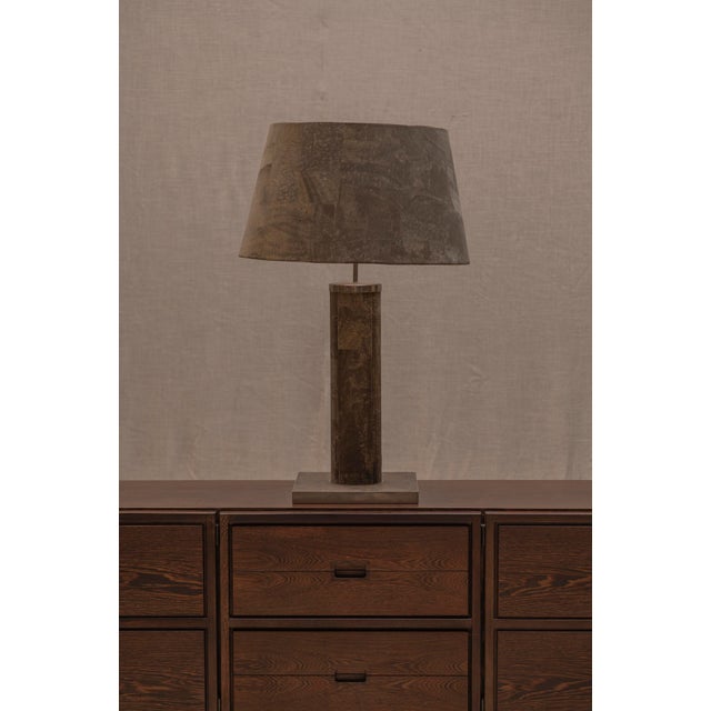 Large Architectural Cork Table Lamp, 1970s For Sale - Image 6 of 12