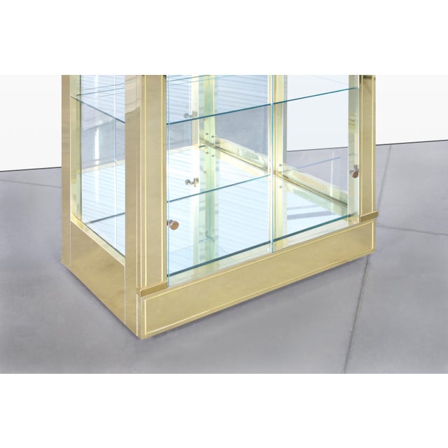 Vintage Brass Vitrine / Display Cabinet by Mastercraft For Sale - Image 10 of 13