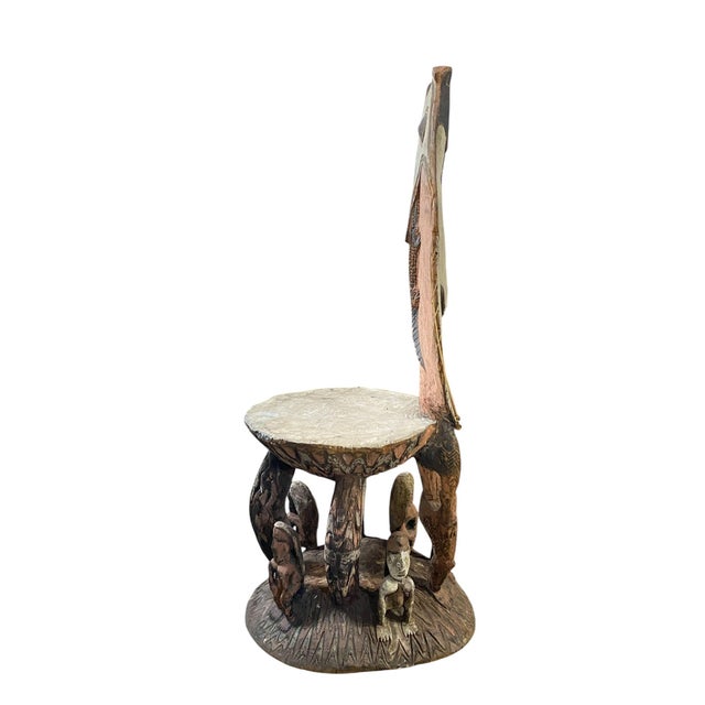 Museum Quality Vintage Orator's Stool (Teket) Litmus People Papua New Guine 55" H For Sale In New York - Image 6 of 12