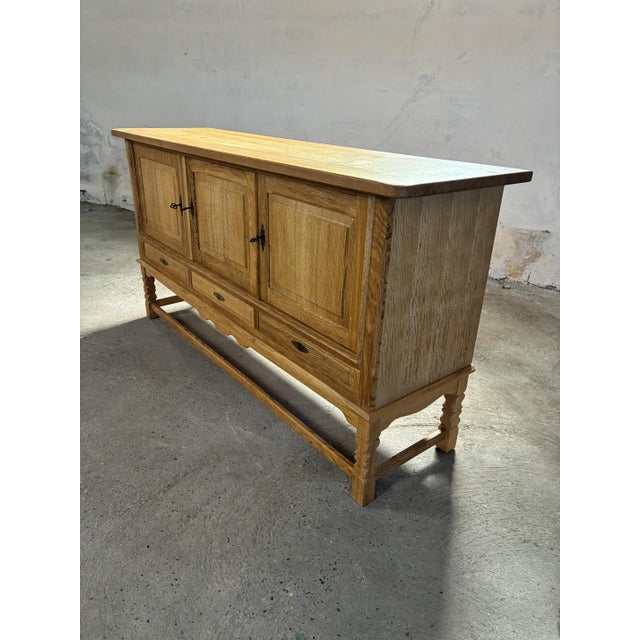 Oak Sideboard in style of Henning Kjærnulf, 1970s For Sale - Image 15 of 18