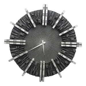 Brutalist Aluminium Wall Clock, 1960s