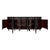 Wood Louis XVI Style, French Classic Demilune Buffet, Ebonized, Circa 1920 For Sale - Image 7 of 9