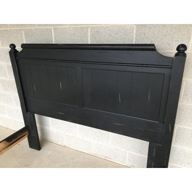 Broyhill Attic Heirlooms Black Distressed Double Bed Frame Chairish