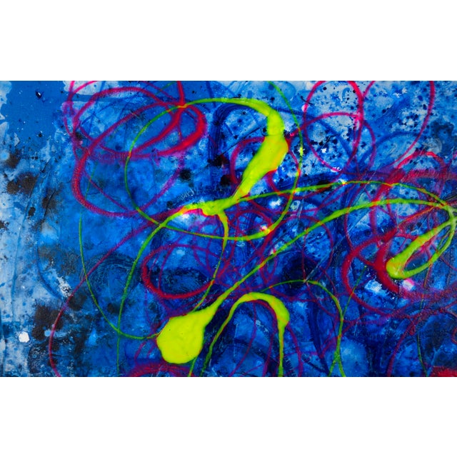 Late 20th Century Ocean Lights - Expressionist Composition in Acrylic on Canvas by Charles David Francis For Sale - Image 5 of 9