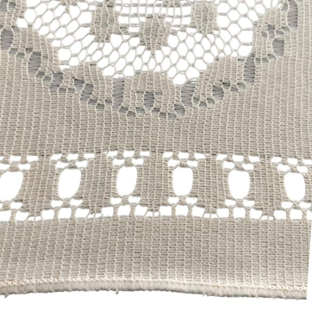 Traditional Set of 6 Vintage Cutwork Dinner Napkins Broderie Anglaise Eyelet Early 20th Century Traditional Edwardian Victorian Beige For Sale - Image 3 of 4