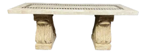 Tessellated Marble & Corinthian Column Console Table