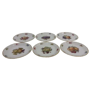 Porcelain Plates from Rozental, Czechoslovakia, Set of 6
