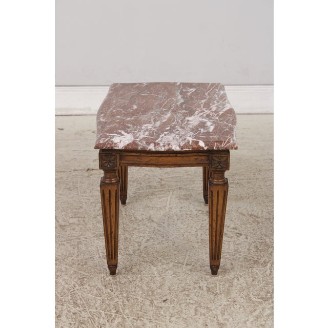 Pair Vintage Italian Neoclassical Marble Top Occasional Tables For Sale In Philadelphia - Image 6 of 15