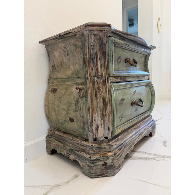 This beautiful vintage bombe-style chest of drawers will add a touch of classic European charm to your home. With its...