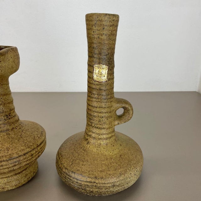 Ceramic Studio Pottery Vases from Vest Keramiek, Netherlands, 1970s, Set of 2 For Sale - Image 10 of 18