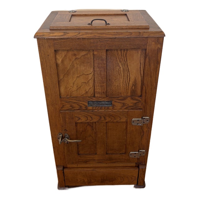 Antique Oak Ice Chest by “The Vermonter” For Sale