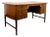 Mid Century Danish Modern Desk Executive Walnut 6 Drawer Locking Cabinet Wood For Sale